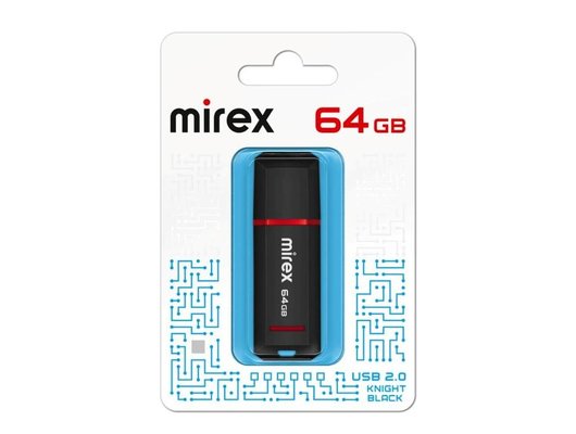 USB Флеш Mirex 64Gb KNIGHT BLACK (13600-FMUKNT64)